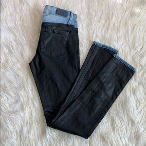 R+A black coated skinny jeans